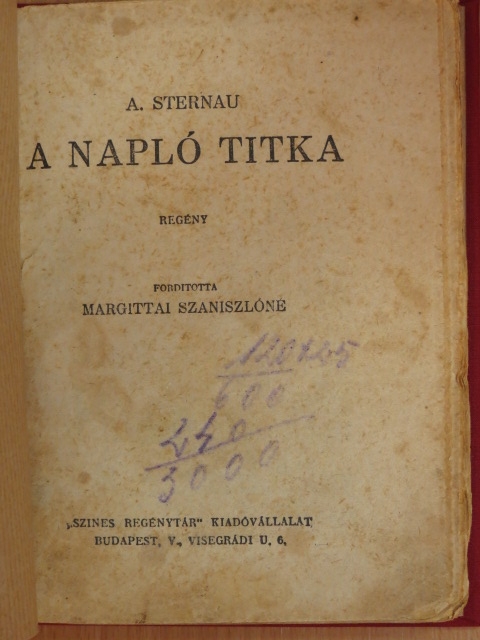 A. Sternau - A napló titka [antikvár]