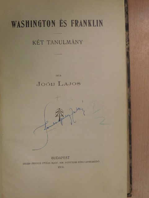 Joób Lajos - Washington és Franklin [antikvár]