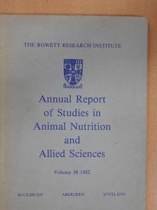 Annual Report of Studies in Animal Nutrition and Allied Sciences 38/1982. [antikvár]