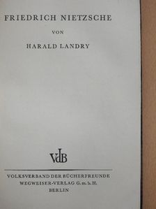 Harald Landry - Friedrich Nietzsche [antikvár]