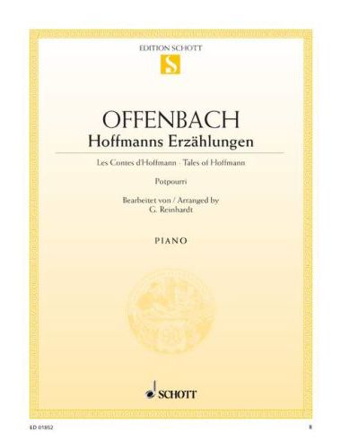 OFFENBACH,J - HOFFMANN`S ERZAEHLUNGEN POTPOURRI FÜR KLAVIER (REINHARDT) ANTIKVÁR PÉLDÁNY