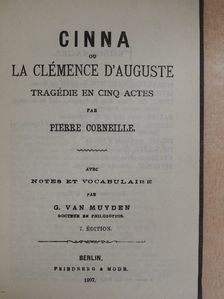 Pierre Corneille - Cinna ou la clémence d'auguste tragédie en cinq actes  [antikvár]