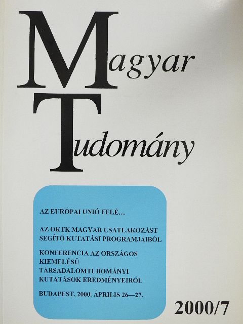 Böhm Antal - Magyar Tudomány 2000. július [antikvár]