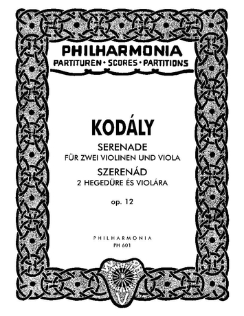 Kodály Zoltán - SERENADE FÜR ZWEI VIOLINEN UND VIOLA OP.12 TASCHENPARTITUR