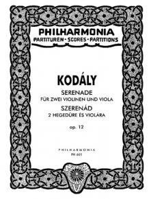 Kodály Zoltán - SERENADE FÜR ZWEI VIOLINEN UND VIOLA OP.12 TASCHENPARTITUR