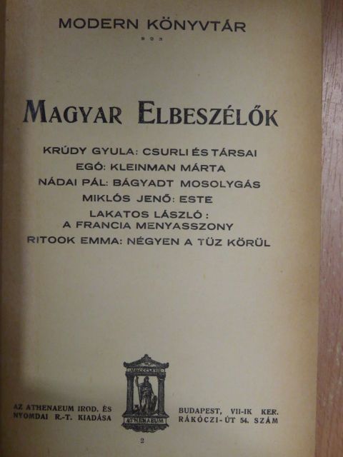Ego - Magyar Elbeszélők II. [antikvár]