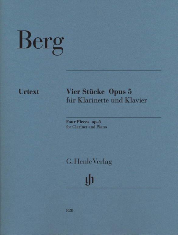 BERG - VIER STÜCKE OP.5 FÜR KLARINETTE UND KLAVIER URTEXT (U.SCHEIDELER)