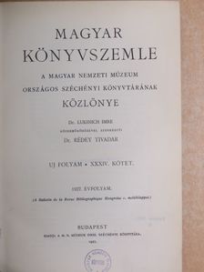 Balogh Jolán - Magyar Könyvszemle 1927. január-december [antikvár]