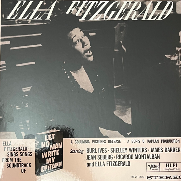 ELLA FITZGERALD - ELLA FITZGERALD SINGS SONGS FROM LET NO MAN WRITE MY EPITAPH LP