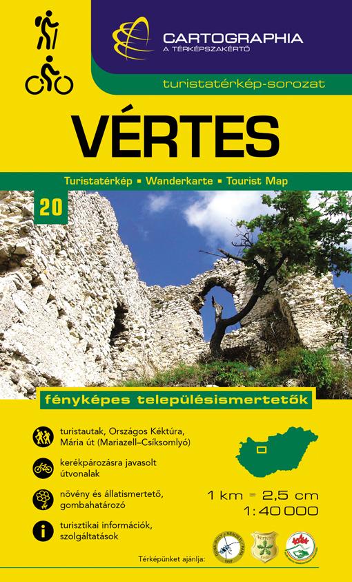 Cartographia Kiadó - Vértes turistatérkép 1:40000 cart. "sc"
