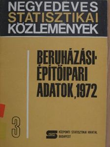 Beruházási-építőipari adatok, 1972/3. [antikvár]