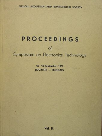 Alpár R. T. - Proceedings of Symposium on Electronics Technology II. [antikvár]