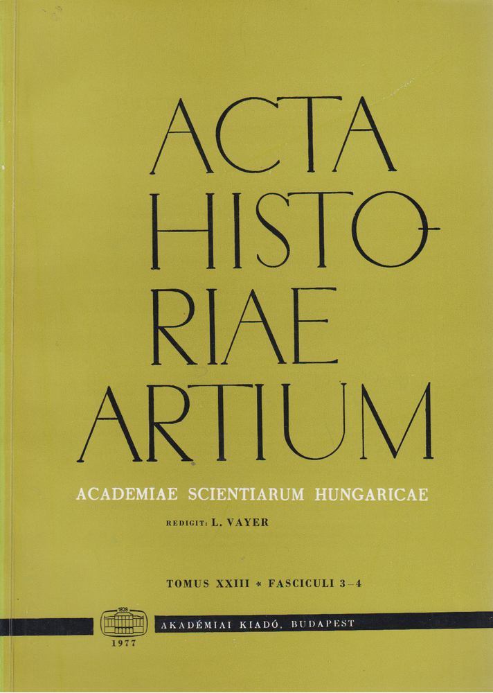 Vayer Lajos - Acta Historiae Artium - Tomus XXIII 3-4 [antikvár]
