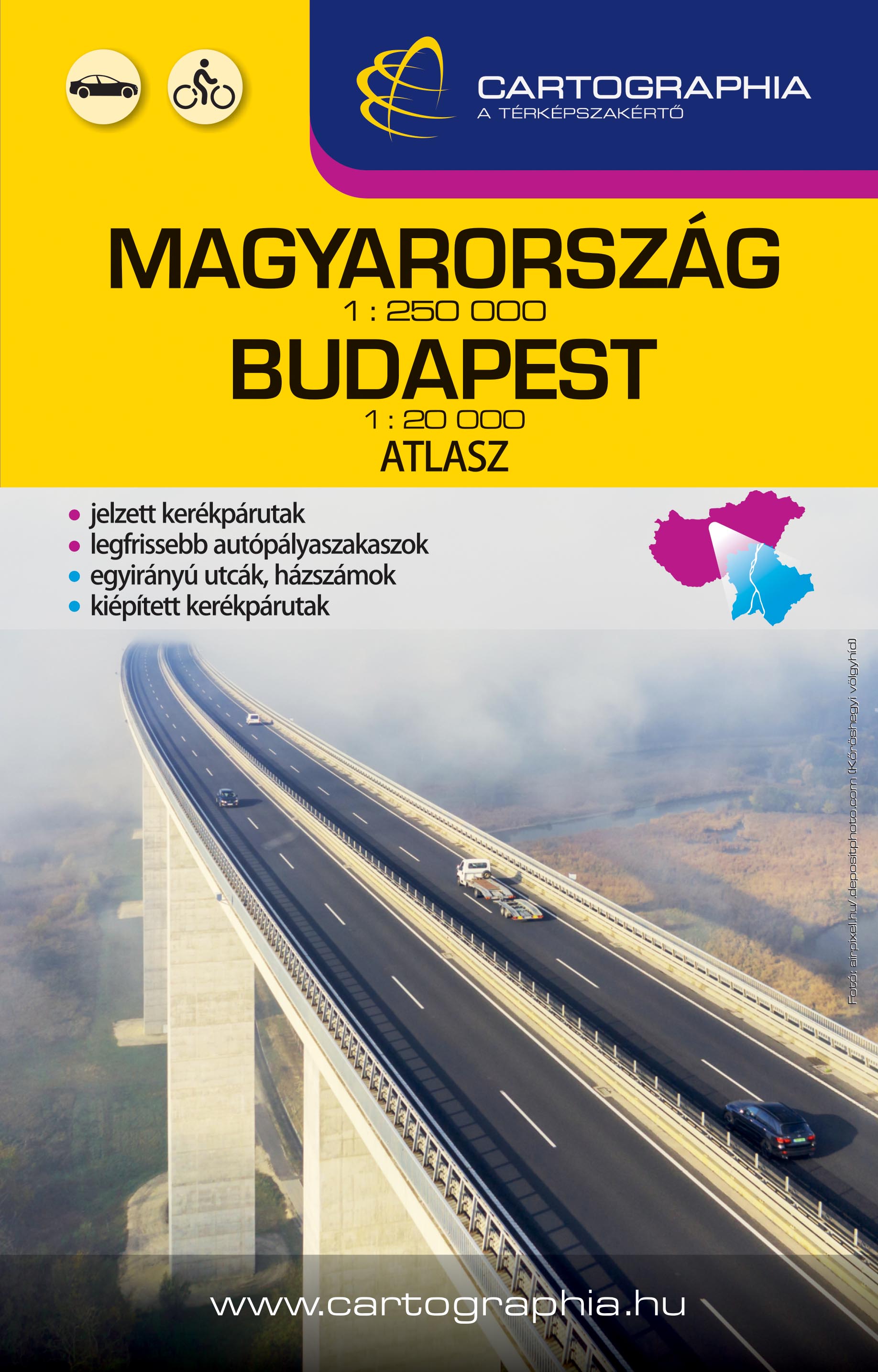 Cartographia Kft. - Magyarország+Budapest kombi atlasz