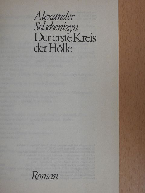 Alekszander Szolzsenyicin - Der erste Kreis der Hölle [antikvár]