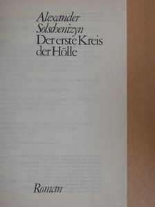Alekszander Szolzsenyicin - Der erste Kreis der Hölle [antikvár]