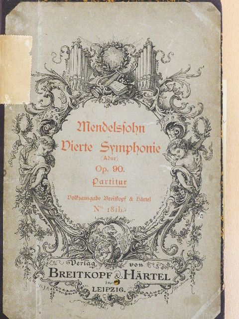 Felix Mendelssohn Bartholdy - Symphonie No. 4. für Orchester, Op. 90. [antikvár]