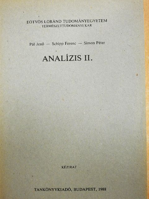 Pál Jenő - Analízis II. [antikvár]
