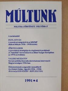 Barla Szabó Ödön - Múltunk 1991/4.  [antikvár]