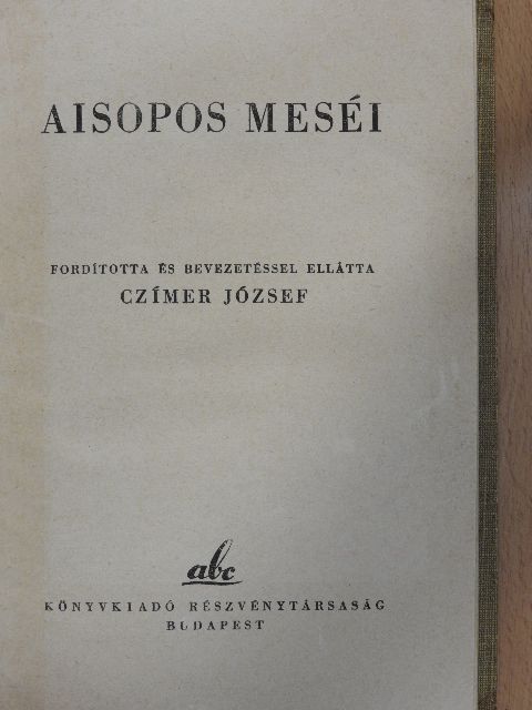 Aisopos - Aisopos meséi [antikvár]
