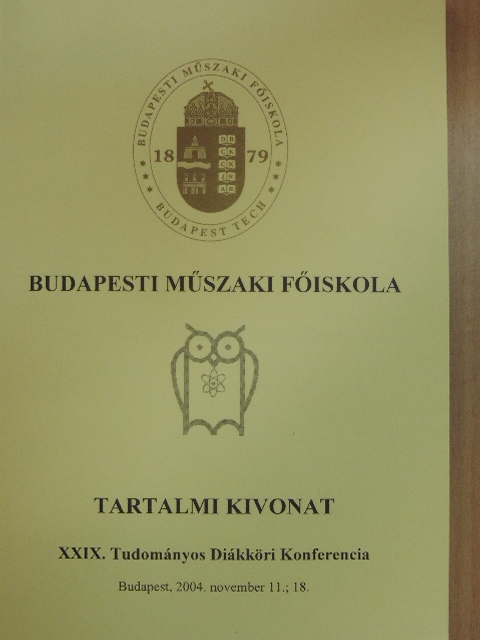 XXIX. Tudományos Diákköri Konferencia tartalmi kivonat [antikvár]