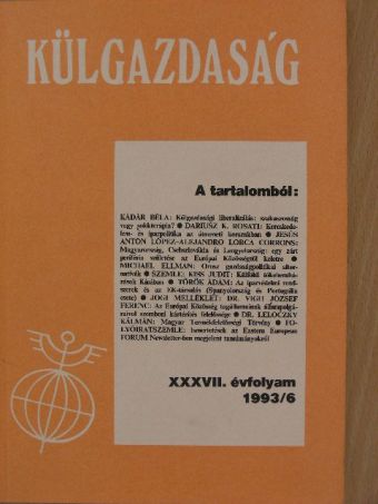 Alejandro Lorca Corrons - Külgazdaság 1993/6 [antikvár]