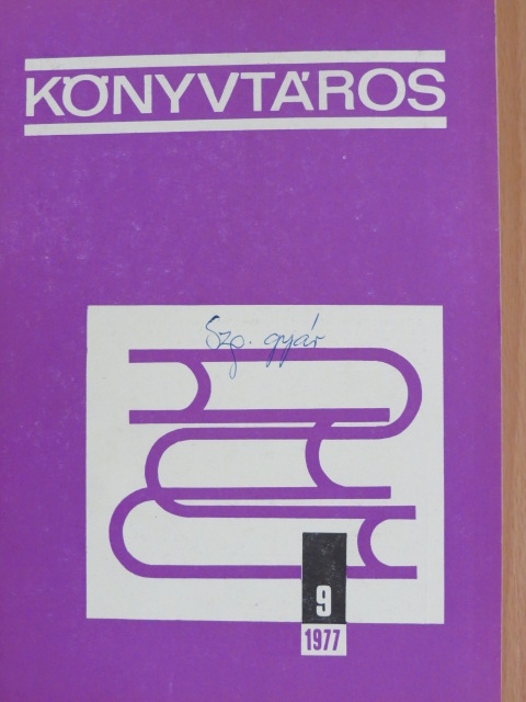 Bényei Miklós - Könyvtáros 1977. szeptember [antikvár]