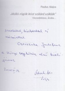 Paulus Alajos - „Málló rögök közt szilárd sziklák” (dedikált) [antikvár]
