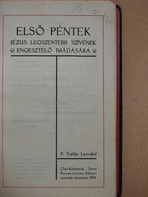 P. Trefán Leonárd - Első péntek [antikvár]