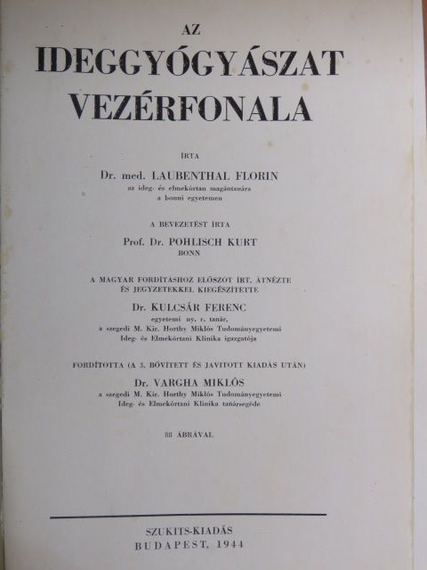 Dr. Kulcsár Ferenc - Az ideggyógyászat vezérfonala [antikvár]