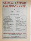 Csikesz Sándor - Csikesz Sándor Emlékkönyvek 1.  [antikvár]