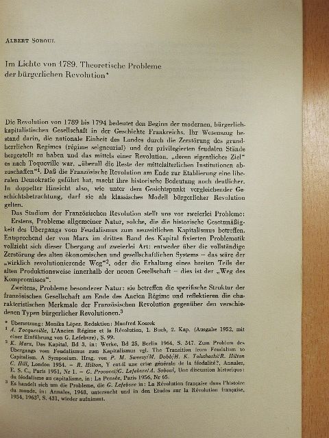 Albert Soboul - Im Lichte von 1789. Theoretische Probleme der bürgerlichen Revolution [antikvár]