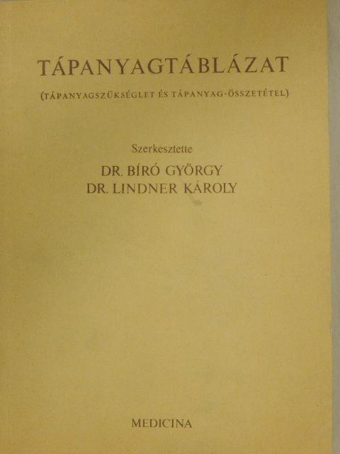Dr. Antal Magda - Tápanyagtáblázat [antikvár]