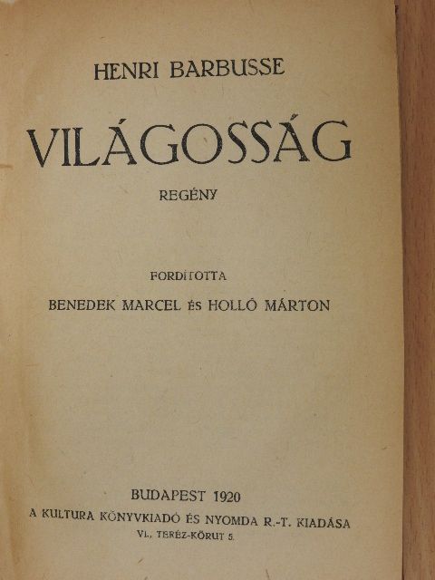 Henri Barbusse - Világosság [antikvár]