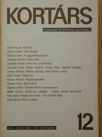 Baka István - Kortárs 1974. december [antikvár]