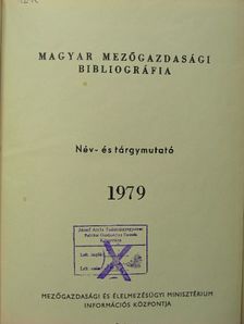 Magyar mezőgazdasági bibliográfia 1979/1-4. [antikvár]