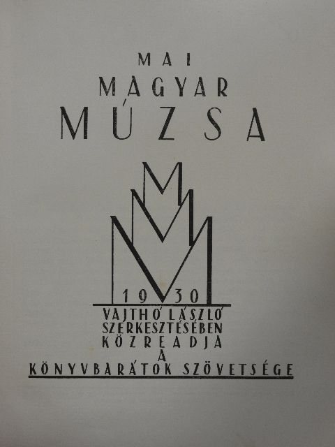Agyagfalvi Hegyi István - Mai Magyar Múzsa 1930 [antikvár]