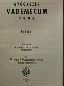 Gyógyszer vademecum 1996. I. (töredék) [antikvár]