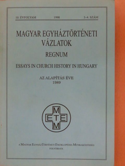 Blet Pierre - Magyar Egyháztörténeti Vázlatok 1998/3-4. [antikvár]