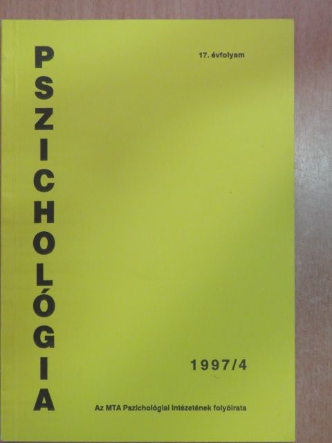 Barkóczi Ilona - Pszichológia 1997/4. [antikvár]