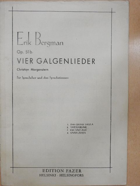 Christian Morgenstern - Vier Galgenlieder [antikvár]