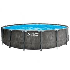 Intex: Greywood Prism merev falú, prémium medence szett - 457 x 122 cm