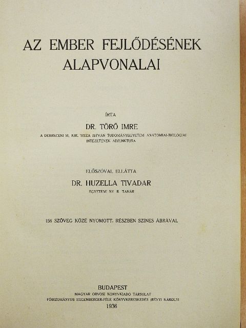 Dr. Törő Imre - Az ember fejlődésének alapvonalai [antikvár]