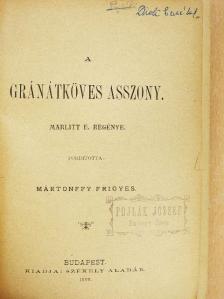 Eugenie Marlitt - A gránátköves asszony [antikvár]
