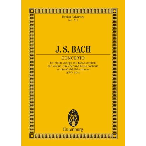 J. S. Bach - CONCERTO FOR VIOLIN, STRINGS AND Bc A MINOR BWV 1041 POCKET SCORE