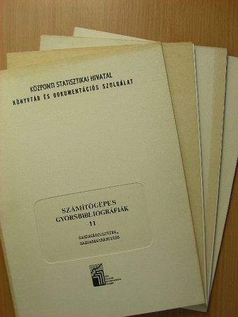Számítógépes gyorsbibliográfiák 11/1-4. [antikvár]