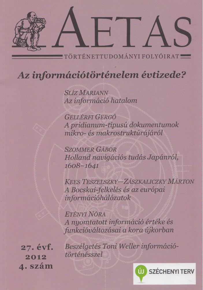 Koszta László - Aetas 2012/4. [antikvár]