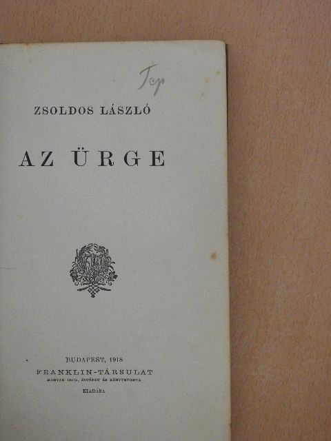 Zsoldos László - Az ürge [antikvár]
