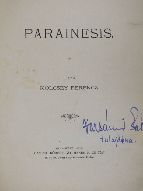 Kölcsey Ferencz - Parainesis [antikvár]