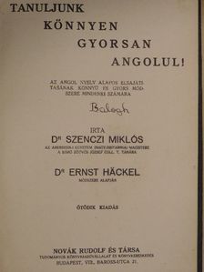 Dr. Szenczi Miklós - Tanuljunk könnyen, gyorsan angolul! [antikvár]